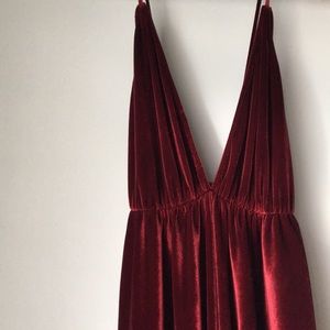 Reformation Velvet Sexy Back Midi Dress